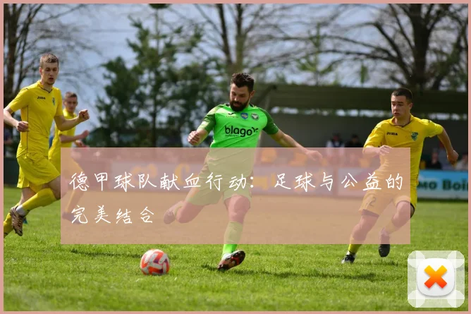 德甲球队献血行动:足球与公益的完美结合